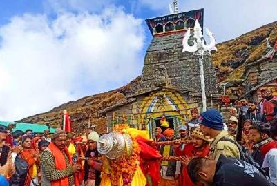 तृतीय केदार तुंगनाथ मंदिर के कपाट आज शीतकाल के लिए किए गए बंद